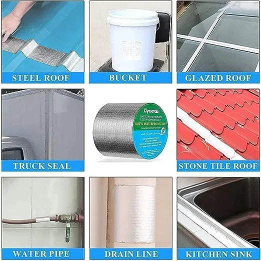 Aluminum Foil Waterproof Adhesive Sealant Tape for Leakage Sealing,Waterproof Tape for Pipe and Roof Water Leak